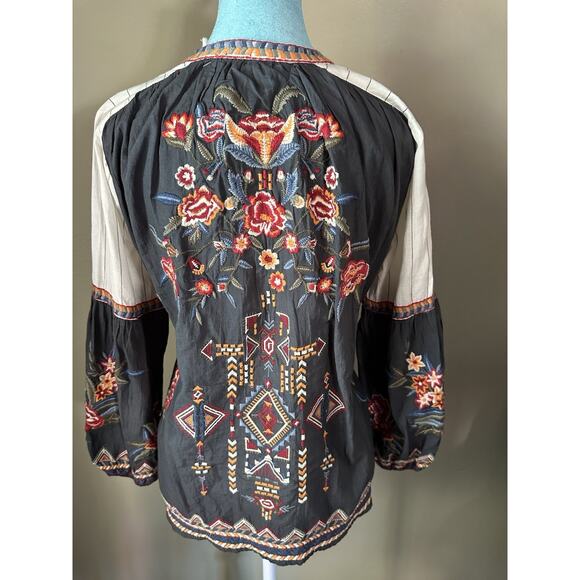 Kyla Sero Women S Handmade Tunic Limited Embroidered peasant Aztec cottage - Picture 11 of 15